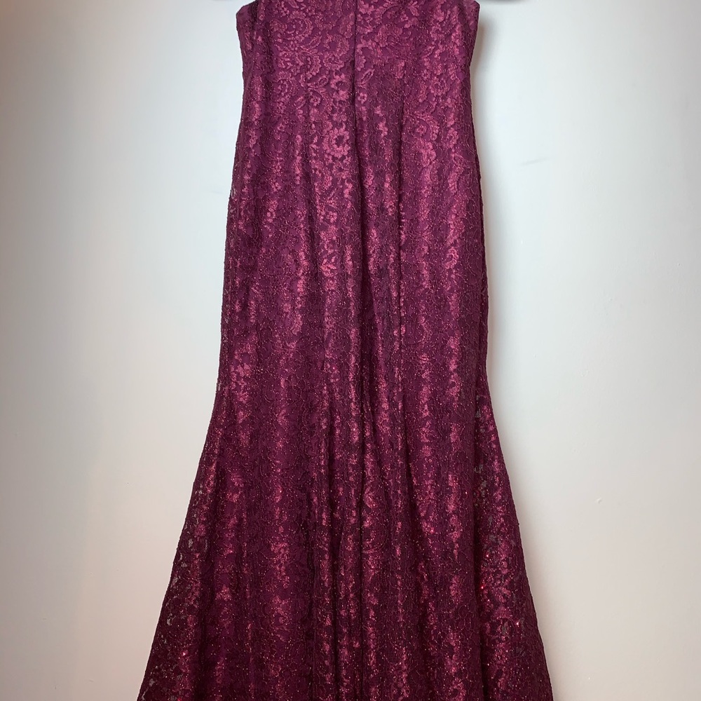 David’s Bridal Red Wine Dress - Picture 3 of 5